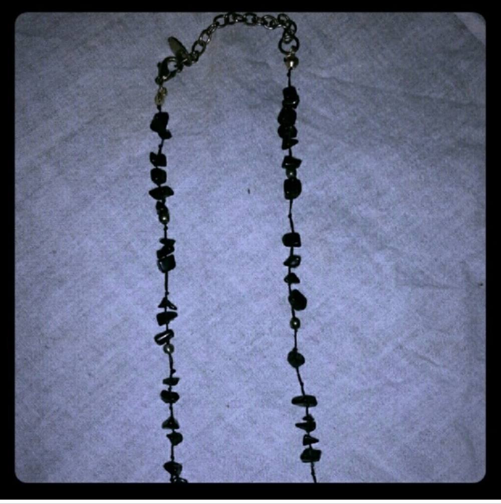 Elegant Black Beaded Necklace